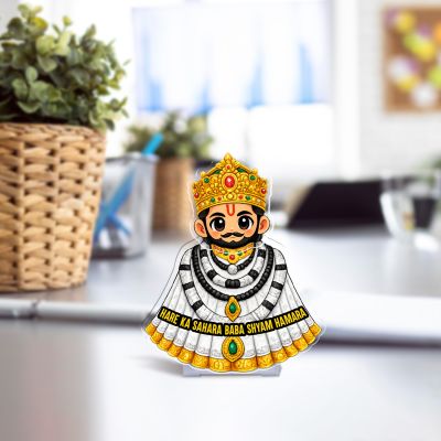 Khatu Shyam Bobblehead Car Dashboard Idol Spiritual God Idol Solar Powered Car Accessories Moving Head Feature God Gift Items